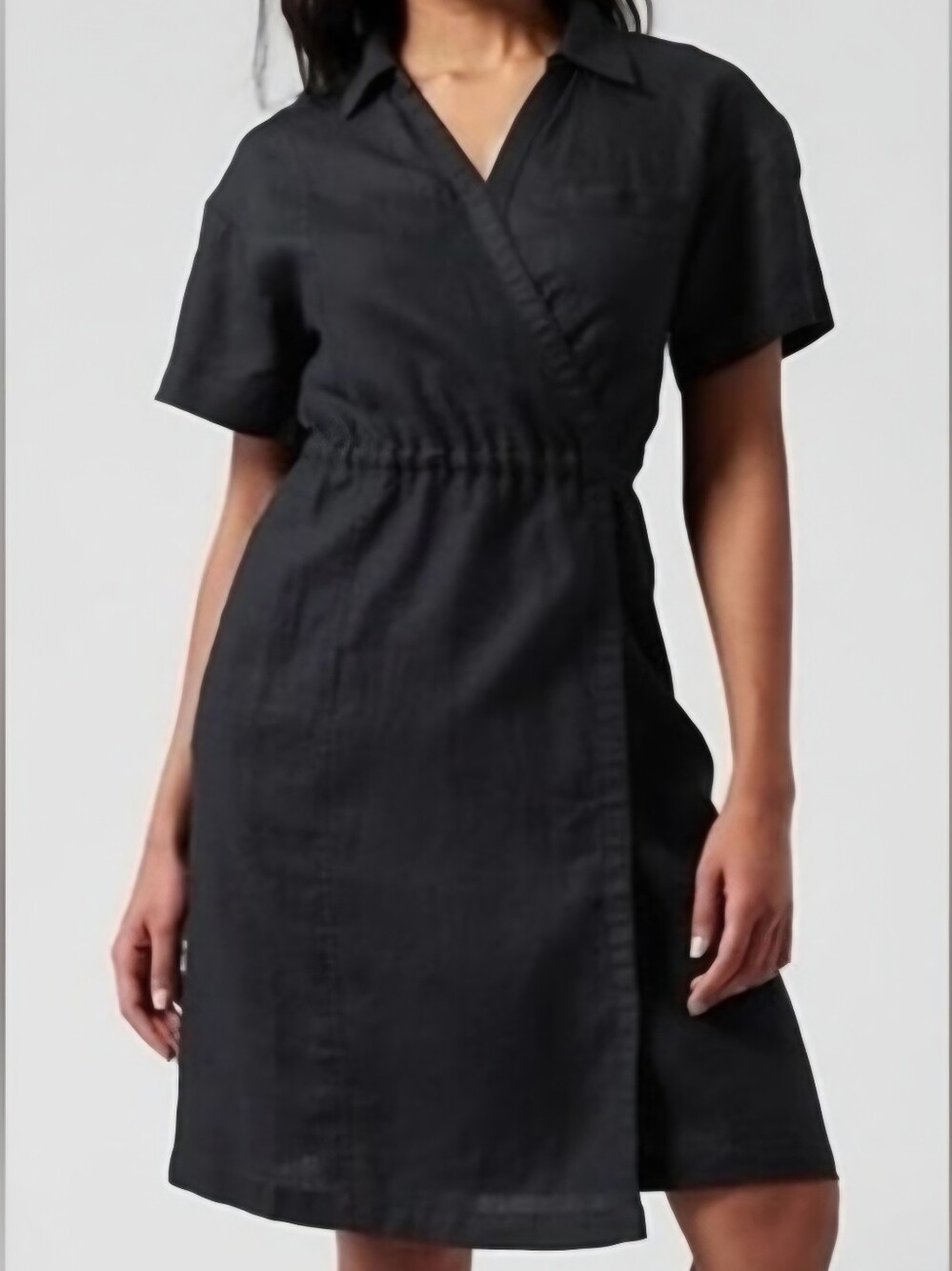Athleta Black Linen  Playa Wrap In Size 0